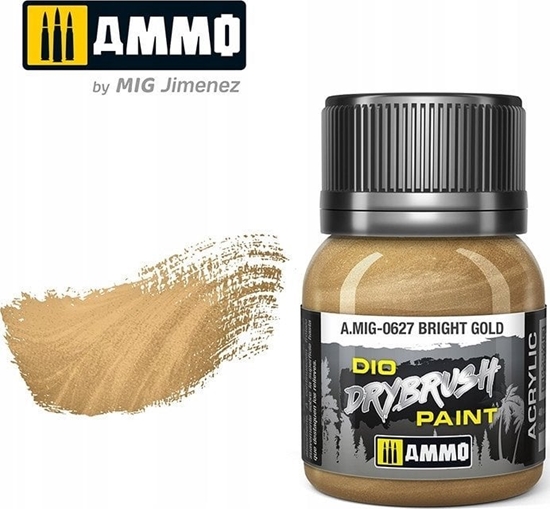Picture of Vallejo Ammo: DIO Drybrush - Bright Gold 
