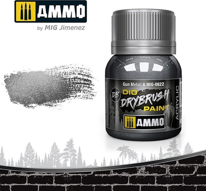 Attēls no Vallejo Ammo: DIO Drybrush - Gun Metal