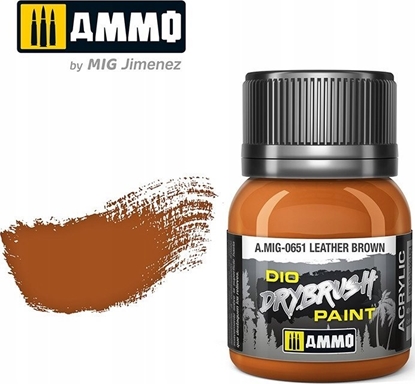 Attēls no Vallejo Ammo: DIO Drybrush - Leather Brown