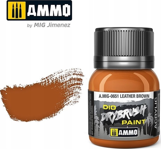 Picture of Vallejo Ammo: DIO Drybrush - Leather Brown