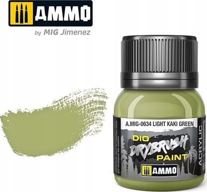 Attēls no Vallejo Ammo: DIO Drybrush - Light Kaki Green 