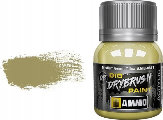 Изображение Vallejo Ammo: DIO Drybrush - Medium German Yellow