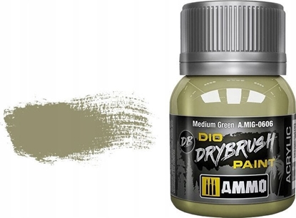 Attēls no Vallejo Ammo: DIO Drybrush - Medium Green
