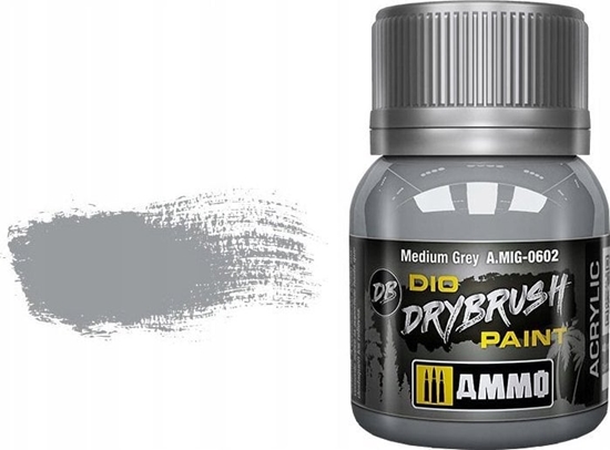 Picture of Vallejo Ammo: DIO Drybrush - Medium Grey