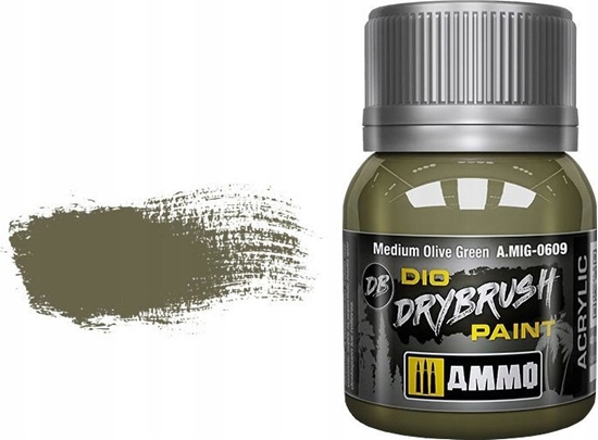 Picture of Vallejo Ammo: DIO Drybrush - Medium Olive Green