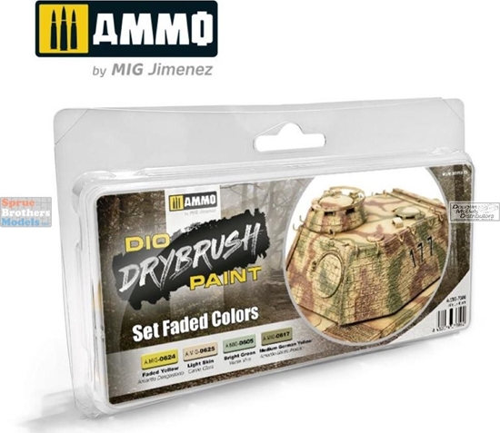 Picture of Vallejo Ammo: DIO Drybrush Paint - Set Faded Colors