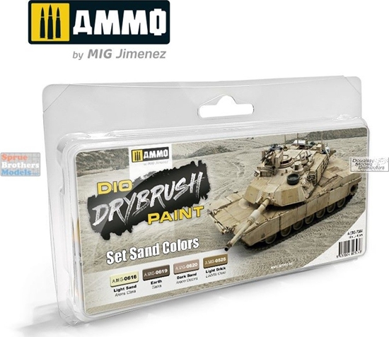 Picture of Vallejo Ammo: DIO Drybrush Paint - Set Sand Colors