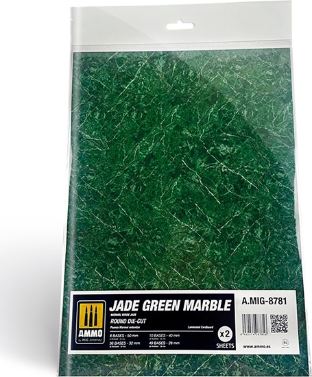 Picture of Vallejo Ammo: Jade Green Marble - Round Die-Cut (2)
