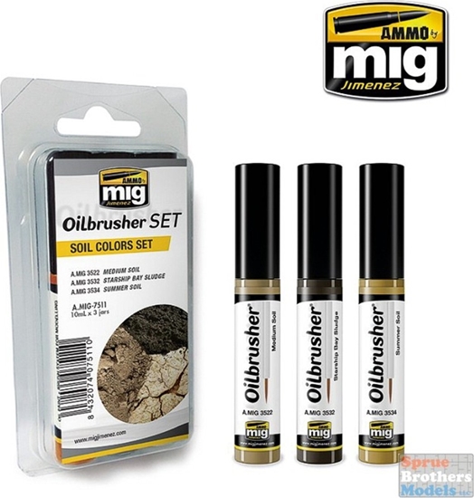Picture of Vallejo Ammo: Oilbrusher Set - Soil Colors Set