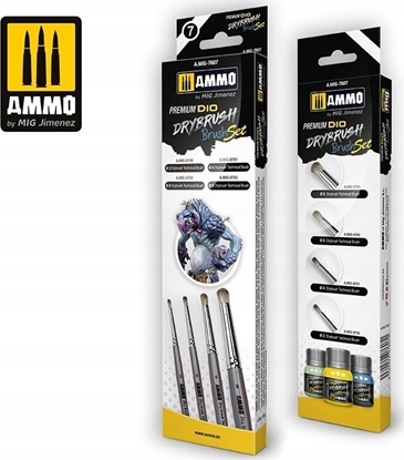 Attēls no Vallejo Ammo: Premium DIO Drybrush Brush Set