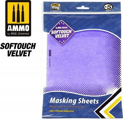 Attēls no Vallejo Ammo: Softouch Velvet Masking Sheets - Adhesive (280 x 195 mm) (5)