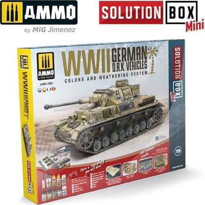 Изображение Vallejo Ammo: Solution Box Mini 19 - WWII German D.A.K. Vehicles - Colors and Weathering System