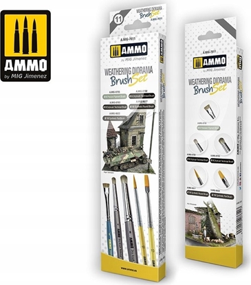 Attēls no Vallejo Ammo: Weathering Diorama Brush Set