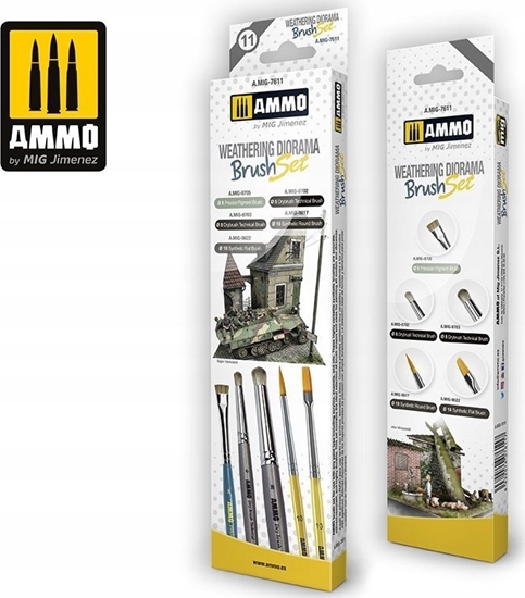 Picture of Vallejo Ammo: Weathering Diorama Brush Set