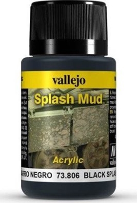 Attēls no Vallejo Splash Mud Black efekt Bota Vallejo uniwersalny