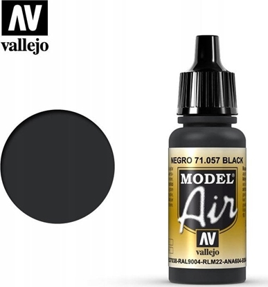 Attēls no Vallejo Vallejo 71.057, 17 ml, Black, Matte, Bottle