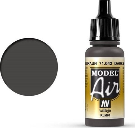 Picture of Vallejo Vallejo Model Air Dark Brown RLM61 71.042 uniwersalny