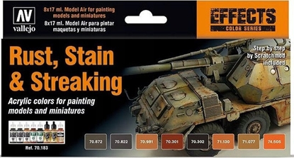 Attēls no Vallejo Vallejo: 70.183 - Model Color - Effects - Rust, Stains & Streaking (8 x 18 ml)