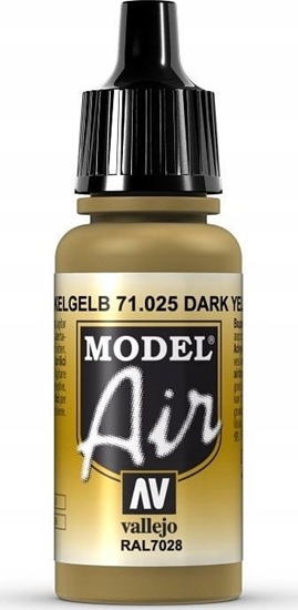 Picture of Vallejo Vallejo: 71.025 - Model Air - Dark Yellow RAL7028 (17 ml)
