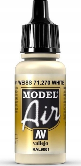 Изображение Vallejo Vallejo: 71.270 - Model Air - White RAL9001 (17 ml)