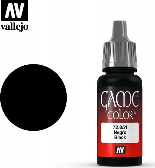 Picture of Vallejo Vallejo: 72.051 - Game Color - Black (18 ml)
