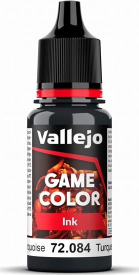 Picture of Vallejo Vallejo: 72.084 - Game Color - Ink - Dark Turquoise (18 ml)