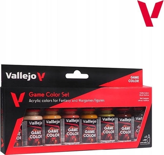 Picture of Vallejo Vallejo: 72.187 - Game Color Set - Skin Tone (8 x 18 ml)