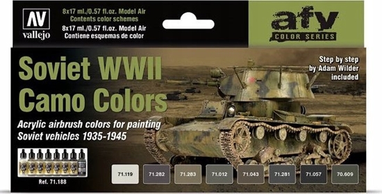 Picture of Vallejo Vallejo: AFV - Soviet WWII Camo Colors 8x17