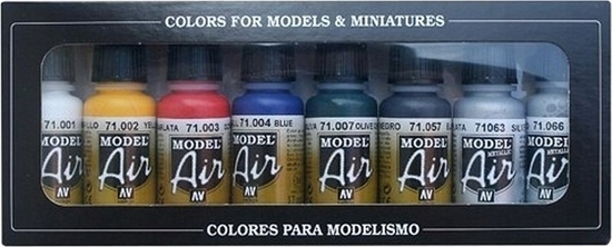 Picture of Vallejo Vallejo: Model Air - Basic Colors 8x17