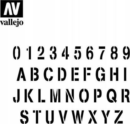 Attēls no Vallejo Vallejo: Stencils - Stamp Font