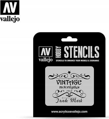 Picture of Vallejo Vallejo: Stencils - Vintage Motorcycles Sign