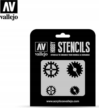 Picture of Vallejo Vallejo: ST-SF001 - Stencils - Gear Markings