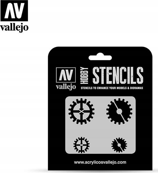 Picture of Vallejo Vallejo: ST-SF001 - Stencils - Gear Markings