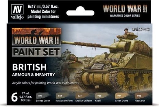 Picture of Vallejo Zestaw Farb Vallejo WWII British Armour Infantry uniwersalny