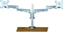 Attēls no Value Dual LCD Monitor Arm, Desk Clamp, 4 Joints, height adjustable separately