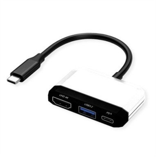 Picture of Value Dockingstation Type C, 1x HDMI 4K30, 1x USB 3.2 Gen 1 A, 1x Type C (PD)