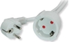 Picture of Value Extension Cable with 3P. German connectors, AC 230V, white, 5 m