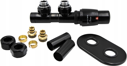 Picture of Vario Term Zestaw instalacyjny ALL IN ONE, TWINS kt. prawy, czarny mat (pex)