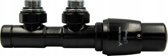 Picture of Varioterm Zestaw grzejnikowy Twins prawy Czarny mat 9005