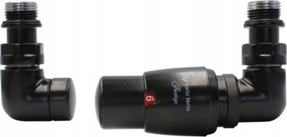 Picture of Varioterm Zestaw grzejnikowy Vision termostatyczny prawy, czarny mat