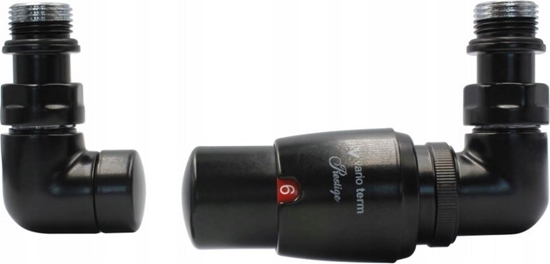 Picture of Varioterm Zestaw grzejnikowy Vision termostatyczny prawy, czarny mat