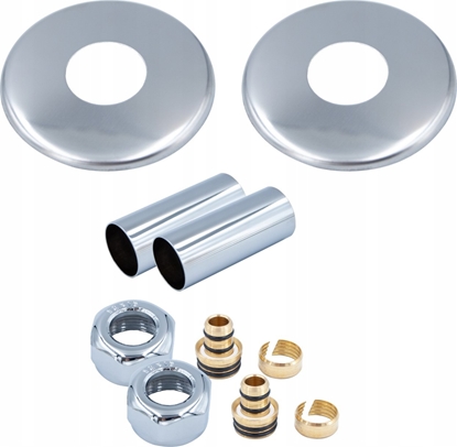 Attēls no Varioterm Zestaw maskujcy, rozeta pojedyncza 3/4 PEX chrom