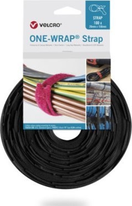 Изображение Velcro Tama do wizania VELCRO One Wrap 20 mm x 150 mm, 100 sztuk, trudnopalna, czarna