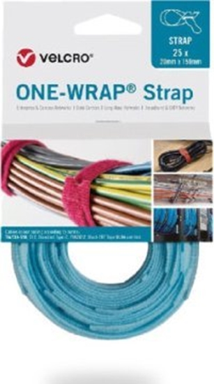 Изображение Velcro Tama do wizania VELCRO One Wrap 20 mm x 230 mm, 25 sztuk, turkusowa
