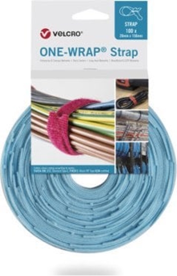 Изображение Velcro Tama VELCRO One Wrap 20 mm x 200 mm, 100 sztuk, turkusowa