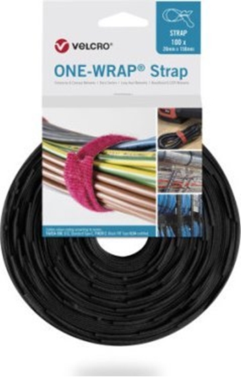 Изображение Velcro Tama VELCRO One Wrap 20 mm x 330 mm, 100 sztuk, trudnopalna, czarna