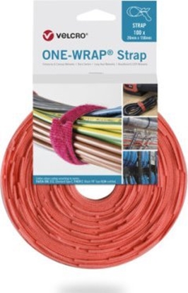 Изображение Velcro Tama VELCRO One Wrap 25 mm x 300 mm, 100 sztuk, pomaraczowa