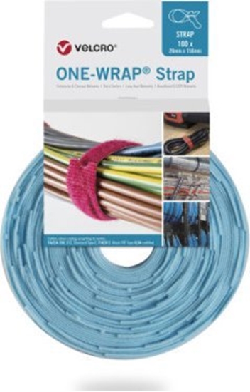 Изображение Velcro Tama VELCRO One Wrap 25 mm x 300 mm, 100 sztuk, turkusowa