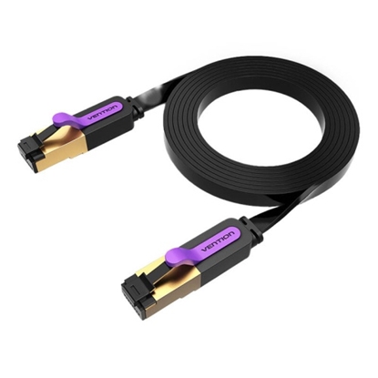 Picture of Vention Flat Cat.7 PatchCable 1.5M Black