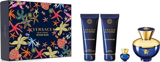 Picture of Versace Versace Pour Femme Dylan Blue zestaw woda perfumowana spray 100ml + miniatura wody perfumowanej 5ml + el pod prysznic 100ml + balsam do ciaa 100ml